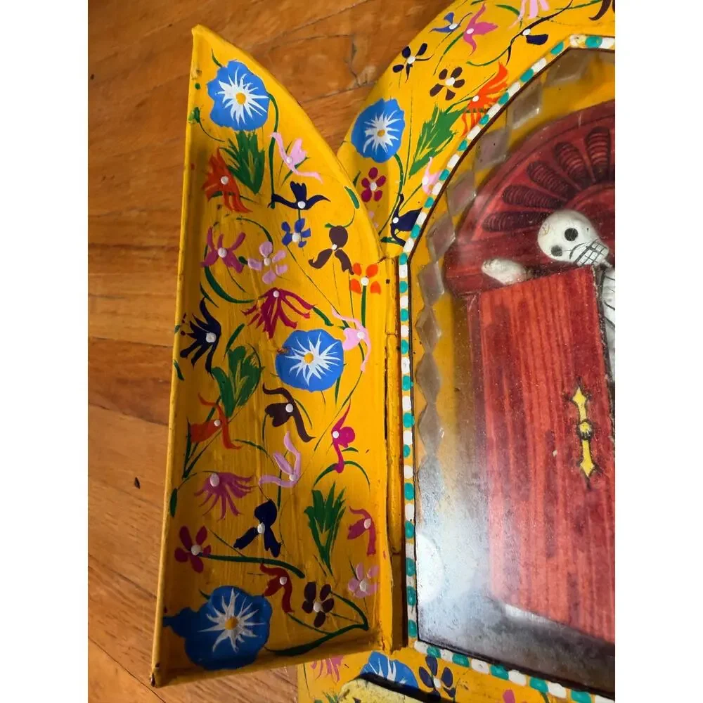 Cielito Lindo Estudio Mexican Folk Art Skeleton Nicho Day of Dead Handmade Mexic